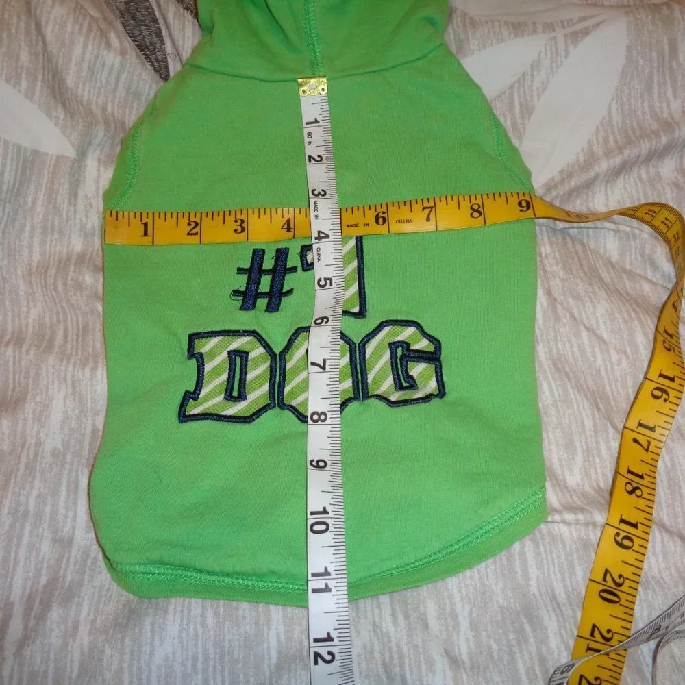 Martha Stewart Pets Green #1 Dog Hoodie Size Medium